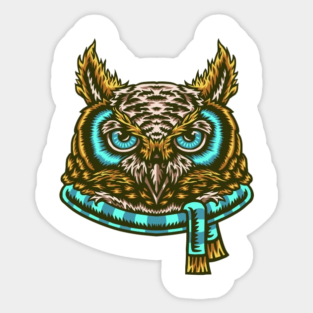 Winter Owl Sticker by WorldOfArt